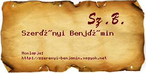 Szerényi Benjámin névjegykártya