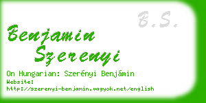 benjamin szerenyi business card